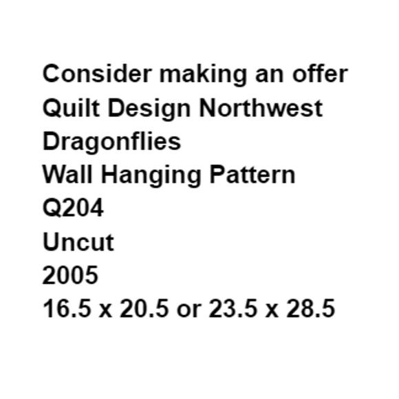 Quilt Design Northwest Q204 Pattern Dragonflies Wall Hanging Various Sizes - Picture 3 of 8